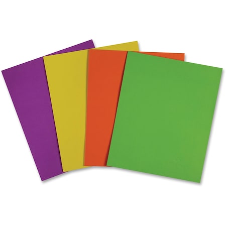 Sparco 2-Pocket Folder with Prong Fasteners, Card Holder, Assorted Colors, PK25 SPR78548